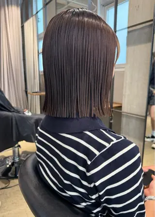 ミディアム 須藤 優真 切りっぱなしボブのヘアスタイル