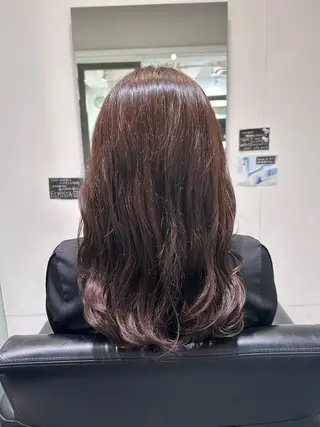 ロング カラー パーマ 透明感カラー 板橋　島村美咲のヘアスタイル