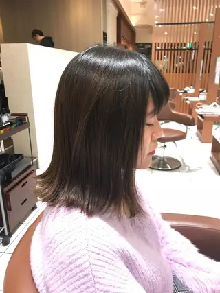 ミディアム カラー ヘアアレンジ テラモト カズヨシのヘアスタイル