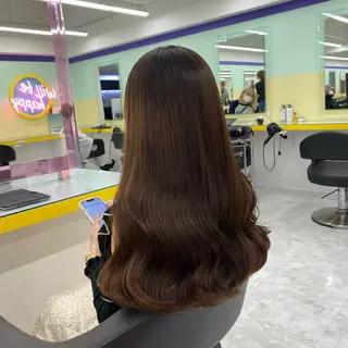 セミロング カラー ヘアアレンジ mai🍑暖色カラー /レイヤー💖のヘアスタイル