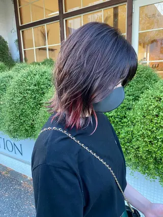 ミディアム ハイトーンカラー🌈 メンズパーマ鈴木康平のヘアスタイル