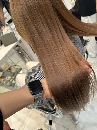 ロング カラー ハイトーン/艶感 カラー/村上廉汰のヘアスタイル