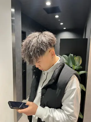 ショート カラー パーマ メンズ 🔥メンズ 特化🔥菊水皐暉🔥のヘアスタイル