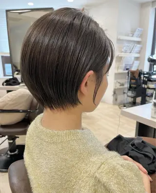 ショート 髪質改善×透明感カラ ー/新宿/SHOKIのヘアスタイル