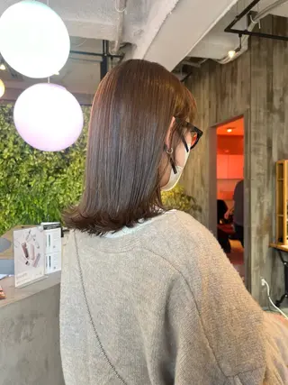 ミディアム カラー haruka ♡レイヤー/透明感のヘアスタイル