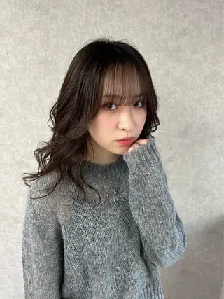 セミロング カラー yuuna ✮ door whiteのヘアスタイル