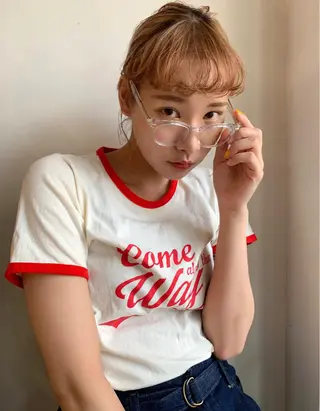 ミディアム カラー ヘアアレンジ 眉毛ワックス konomiの眉毛・アイブロウイメージ