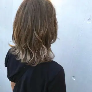 ミディアム カラー メンズパーマ💈藤田 晃志のヘアスタイル