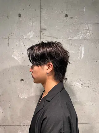 ショート カラー パーマ メンズ 艶髪/透明感🪽 DISCO🪽のヘアスタイル