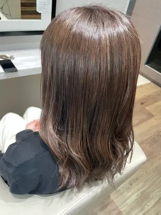 セミロング カラー ヘアアレンジ k-twoたき✨艶感 カラー/美髪矯正のヘアスタイル