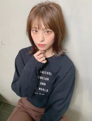 ミディアム 渋谷レイヤーカット❌ 縮毛矯正専門/武田涼のヘアスタイル