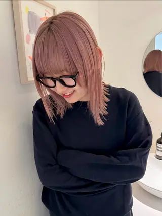 ミディアム カラー ito suzuco @suc__asのヘアスタイル