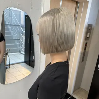カラー ショート ♡韓国ヘア♡ ブリーチ✨ハイトーンのヘアスタイル
