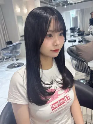 ロング 韓国レイヤー×髪質 改善︎💕︎あかねのヘアスタイル