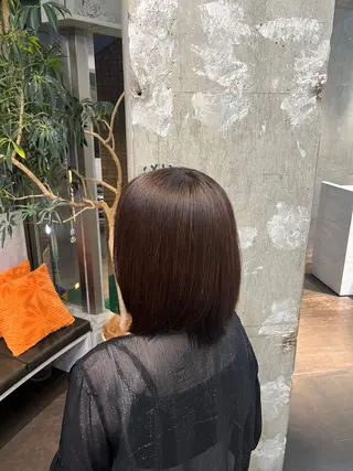 ミディアム カラー 柴田蓮太朗 [トーンアップ]のヘアスタイル