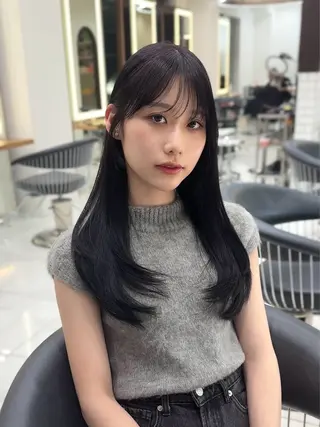 セミロング 縮毛矯正特化 髪質改善辻良輝のヘアスタイル