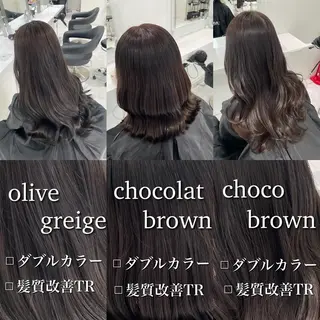 カラー 🤍ブリーチなし ブラウンhimi🤍のヘアスタイル