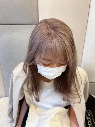 セミロング カラー ヘアアレンジ 怪我のため6月末 復帰予定田中瑞希🍃のヘアスタイル