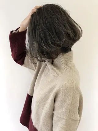 ミディアム ボブ/縮毛矯正 🌟梅田盛一🌟のヘアスタイル