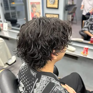 パーマ メンズ I-CON  #blue MEN'S所属・池袋/カラー/パーマ NATSUのヘアスタイル