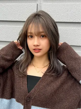 セミロング カラー インナーカラー/ ストレート/奥野洸也のヘアスタイル