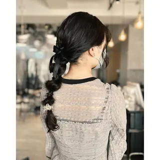 ロング カラー パーマ ヘアアレンジ メンズ キッズ BRAIDS💎愛子 大人ハイライト💎のヘアスタイル