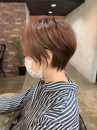 ショート カラー パーマ ヘアアレンジ newi 川崎店のヘアスタイル