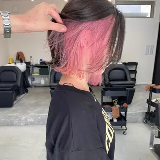 ミディアム 江坂エリア最安値◎ ブリーチ*土田のヘアスタイル