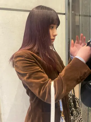 ロング カラー abe yuikaのヘアスタイル