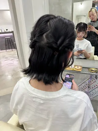 セミロング カラー さあや 【透け感/艶感】のヘアスタイル
