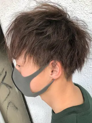パーマ メンズ ダブルスキルエクステ /羽エクステ白石宇由のヘアスタイル