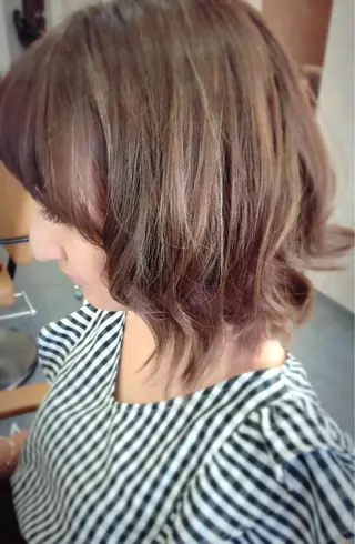 ミディアム メンズスタイル バレイヤージュ　齋藤のヘアスタイル