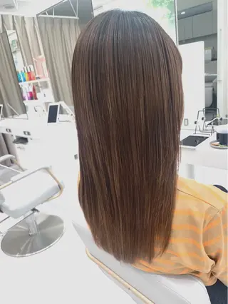 ロング パーマ ブリーチでもできる 縮毛矯正相原慎🌈のヘアスタイル