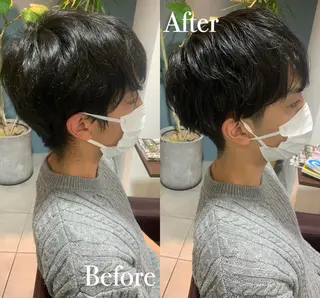 メンズ 傷ませない縮毛矯正／ 吉岡 美江のヘアスタイル