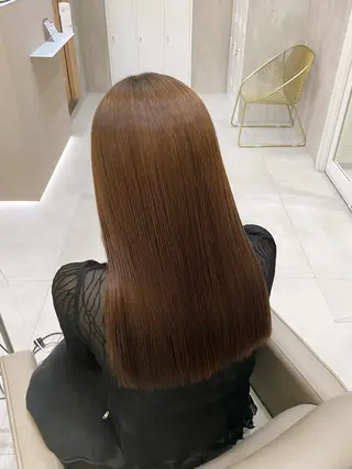 セミロング カラー ヘアアレンジ 赤み消し🫧韓国ヘア 🫧藤岡誠也のヘアスタイル