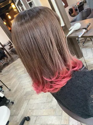 ミディアム カラー 女性指名人気no.1 尾崎のヘアスタイル