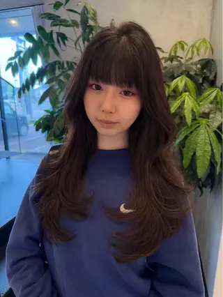 ロング 草野ゆずき⌇縮毛矯正 ⌇Wカラー⌇レイヤーのヘアスタイル
