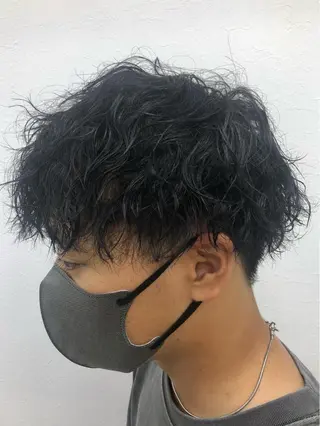 パーマ メンズ ダブルスキルエクステ /羽エクステ白石宇由のヘアスタイル