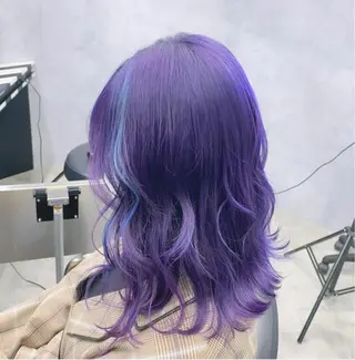 ミディアム カラー ブリーチ&エクステ 🥀ケアカラー特化のヘアスタイル