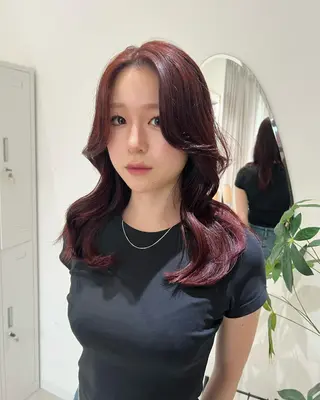 セミロング 韓国ヘア🩶侑矢 艶髪透明感/福岡のヘアスタイル