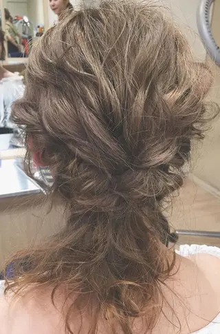 セミロング カラー ヘアアレンジ iizuka akiのヘアスタイル