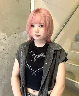 ミディアム ryo yaのヘアスタイル