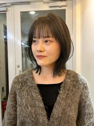 ミディアム カラー 加藤好/メンズ/ボブ /暖色カラー🍒🧡のヘアスタイル