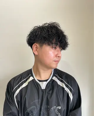 パーマ メンズ ボブモデル募集/ 青木亮太郎のヘアスタイル