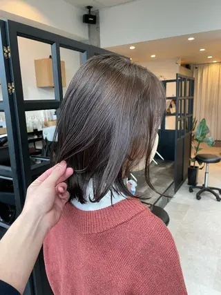 ミディアム ✨透明感カラー/縮毛 恵比寿HAYATO✨のヘアスタイル