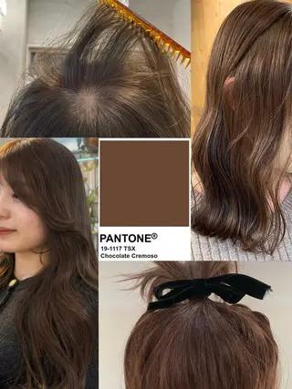ミディアム 盛れる透明感カラー・ momokaのヘアスタイル