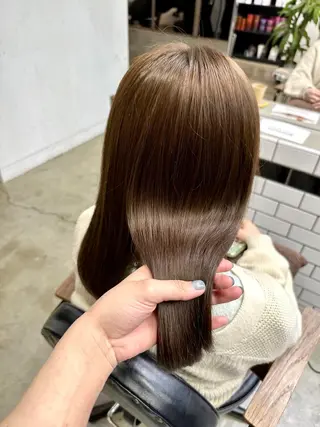 セミロング カラー 暖色💖ツヤ髪💖 masae🌼のヘアスタイル
