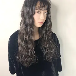 ロング カラー カラーモデル募集中 美容室ハピスのヘアスタイル