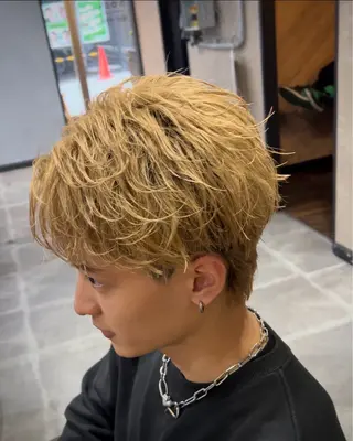 ショート カラー ヘアアレンジ メンズ メンズカット/ ＆ 髙下 幹大のヘアスタイル