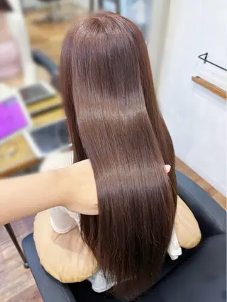 ロング こもも/ワンホン/ 韓国/髪質改善のヘアスタイル